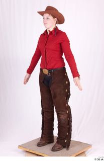  Photos Woman in Cowboy suit 1 Cowboy a poses historical clothing whole body 0002.jpg